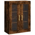 vidaXL Vysoká skrinka dymový dub 69,5x34x180 cm spracované drevo