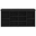 vidaXL Lavička na topánky Čierny dub 102 x 32 x 50 cm Kompozitné drevo