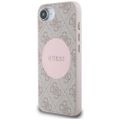 Guess HC MagSafe PU 4G Circle with Classic Logo case for iPhone 16e Pink