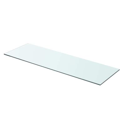 vidaXL Poličkový panel z priehľadného skla, 80x25 cm