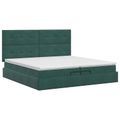 vidaXL Polohovací postel s matrací Tmavozelená 200 x 200 cm Zamat