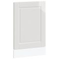 vidaXL Panel umývačky riadu Porto lesklá biela 45x1,5x57 cm kompozitné drevo