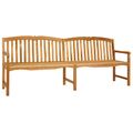 vidaXL Ručne vyrezávaná ružová lavička 228 x 61 x 94,5 cm Prírodná