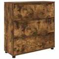 vidaXL Úložná skrinka 80 x 31 x 81 cm Kompozitné drevo Dymová dub