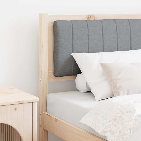 vidaXL Čalúnené čelo postele Hnedá 80 cm Masívne borovicové drevo