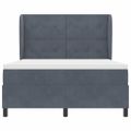 vidaXL Posteľ s pružinovým rámom Tmavo šedá 200 x 140 cm Zamat
