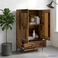 vidaXL Highboard Staré drevo 70 x 31 x 115 cm Kompozitné drevo
