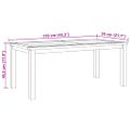vidaXL Konferenčný stolík Hnedá 110 x 55 x 45 cm Husté teakové drevo