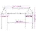vidaXL Strecha na detskú posteľ 207x95,5x159 cm borovicový masív