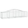 vidaXL Oblúkový gabionový kôš 7 ks 200x50x40/60 cm pozinkované železo