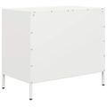 vidaXL Komoda biela 68x39x58,5 cm oceľ valcovaná za studena