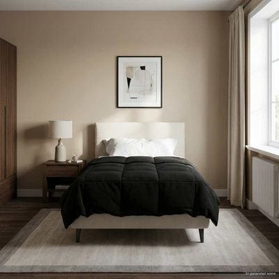 vidaXL Zimný prehoz Šnurovaný Čierna 155 x 220 cm Mikrovlákno