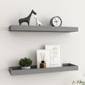vidaXL Terasové nástenné police 2 ks sivé 60x15x4 cm MDF