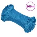 vidaXL Pracovné lano modré 3 mm 100 m polypropylén