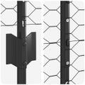 vidaXL Hexagonálny plot s stĺpom 25 x 1,2 m PVC potiahnutá oceľ Sivá