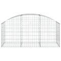 vidaXL Oblúkový gabionový kôš 150x50x60/80 cm pozinkované železo