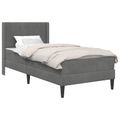 vidaXL Rám postele s matracom Tmavosivá 90 x 200 cm Zamat