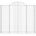 vidaXL Oblúkové gabiónové koše 5ks 200x30x160/180cm pozinkované železo