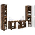 vidaXL Sada kúpeľňového nábytku 5 ks Dymový dub 33 x 34,5 x 160 cm