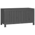 vidaXL Záhradný úložný box sivý 115x49x60 cm masívna borovica
