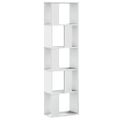 vidaXL Knižnica 5 políc biela 45x23,5x162,5 cm kompozitné drevo