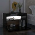 vidaXL TV skrinky s LED svetlami 2 ks lesklé čierne 60x35x40 cm