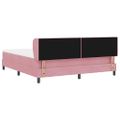 vidaXL Posteľ s pružinovým rámom Ružová 180 x 200 cm Zamat
