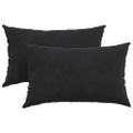 vidaXL Vankúše na pohovku 2 pcs Čierna 50 x 30 cm Kordúrová tkanina