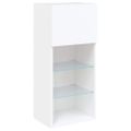 vidaXL TV skrinky s LED svetlami 2 ks biele 40,5x30x90 cm