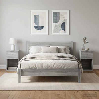 vidaXL Skriňa pod posteľ 2 pcs Sivá sonoma 29 x 31,5 x 49 cm