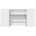 vidaXL Recepčný stôl biely 200x50x103,5 cm kompozitné drevo