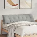 vidaXL Poduška na chrbát Svetlosivá 180 x 50 cm Mikrovlákno
