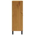 vidaXL Vysoká skrinka, sklenené dvierka FLAM 92x40x122,5 cm, borovica