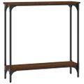 vidaXL Konzolový stolík hnedý dub 75x22,5x75 cm kompozitné drevo