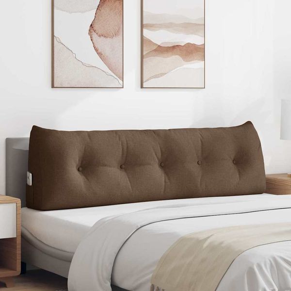 vidaXL Poduška na chrbát Hnedá 160 x 24 x 50 cm látka