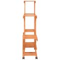 vidaXL Stojan na kvetiny s kolieskami 95x25x101 cm masívna jedľa