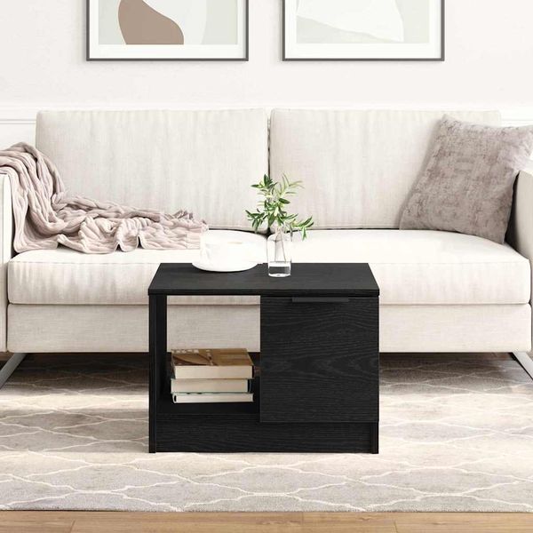 vidaXL Konferenčný stolík Čierny dub 50 x 50 x 36 cm Kompozitné drevo