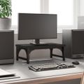 vidaXL Stojan na monitor čierny 37x23x14 cm kompozitné drevo
