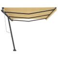 vidaXL Samostatne stojaca automatická markíza 600x300 cm žlto-biela