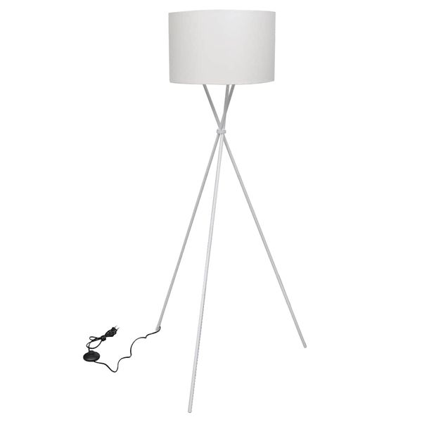 vidaXL Stojanová lampa, biela 139 cm