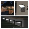 LED záhradné solárne nástenné svietidlo VEREA, senzor súmraku, 10,7 x 15,4 x 13 cm
