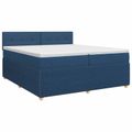 vidaXL Posteľ boxspring s matracom Modrá 200 x 200 cm Látka