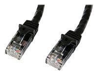 Startech 3m CAT6 Ethernet Cable, 10 Gigabit Snagless RJ45 650MHz 100W PoE Patch Cord, CAT 6 10GbE UTP Network Cable w/Strain Relief, Black, Wiring is UL Certified/TIA - Category 6 - 24AWG (N6PATC3MBK) - Patch kábel - RJ-45 (M) do RJ-45 (M) - 3 m - UTP - CAT 6 - lisovaný, prevedenie bez hrbolku - čierna
