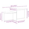 vidaXL Konferenčný stolík Dymový dub 100 x 50 x 40 cm Kompozitné drevo