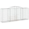 vidaXL Oblúkové gabionové koše 11 ks 300x50x120/140 cm pozink. železo