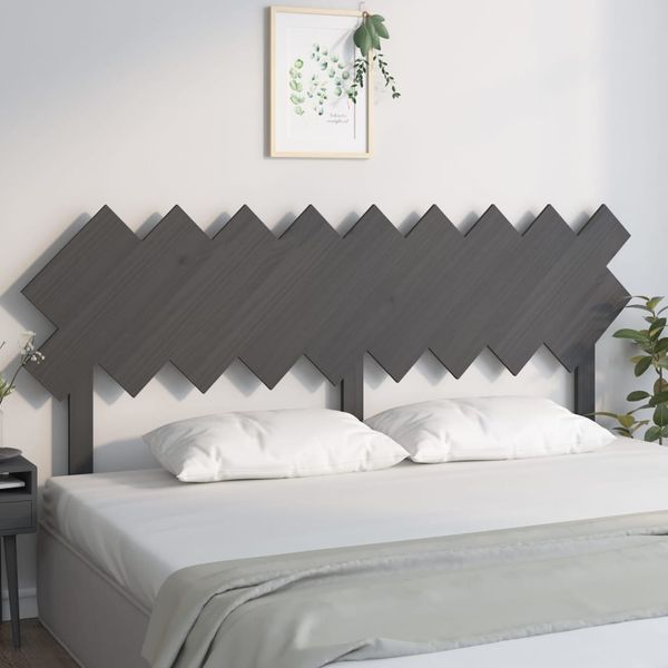vidaXL Čelo postele sivé 178x3x80,5 cm masívna borovica