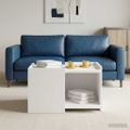 vidaXL Konferenčný stolík Biela 50,5 x 50 x 33 cm Kompozitné drevo