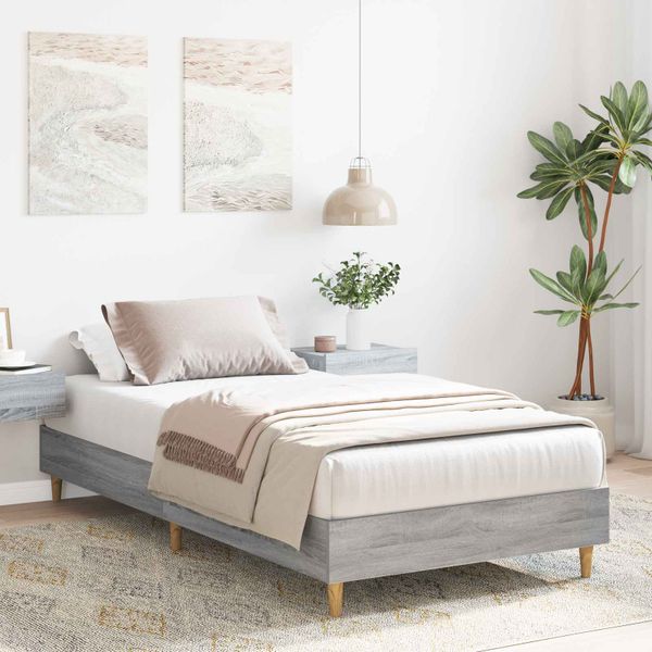 vidaXL Rám postele Sivý Sonoma 80 x 200 cm Kompozitné drevo