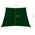 vidaXL Tieniaca plachta, oxford, lichobežníková 2/4x3 m, tmavozelená