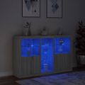 vidaXL Komoda s LED svetlami sivá sonoma 162x37x100 cm